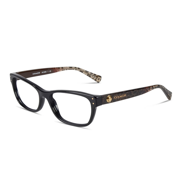 COACH HC6082 5353 CAT EYE BLACK/WILD BEAST EYEGLASSES FRAMES 53-17-135 - Picture 2 of 3